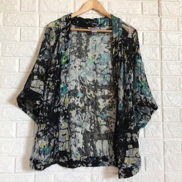 Alberto makali knit cardigan shawl w/ side button kimono Women’s XL - Picture 5 of 9